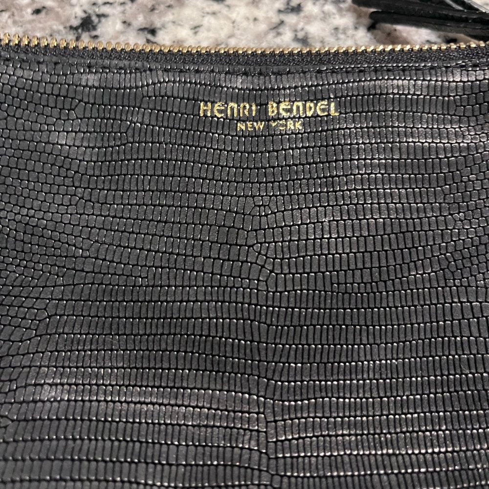 henri bendel Black Fringe Crossbody Bag with Gold Chain - Picture 4 of 12